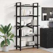 Libreria-Scaffale per Libri-Mobile di Stoccaggio Rovere Nero 100 x 33,5 x 178 cm Legno multistrato
