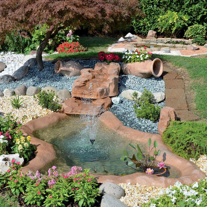 Laghetto Artificiale Roccia a Bordo Largo 265x160x52 cm 620 Litri