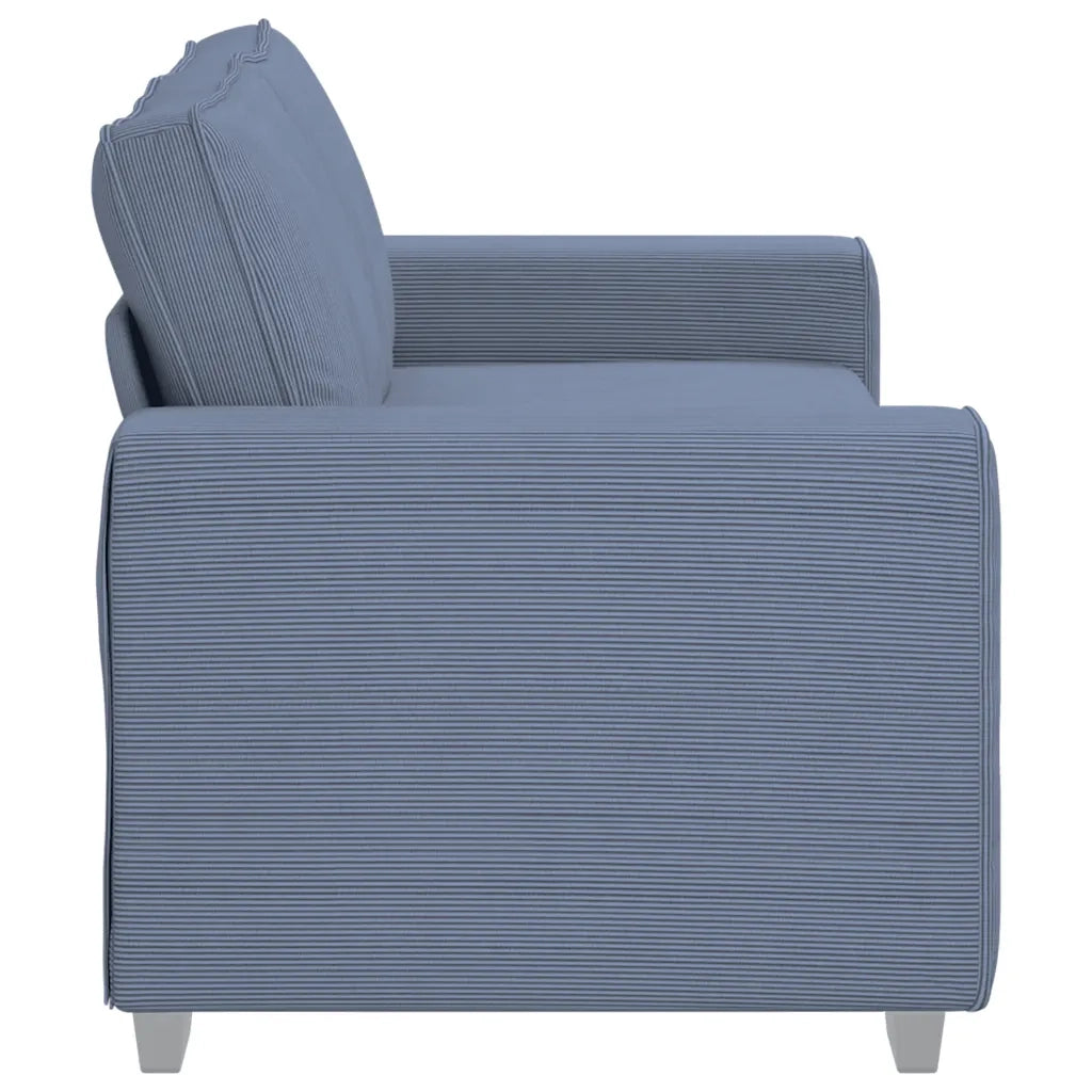 Divano Divanetto Blu 180x77x82 cm Tessuto di Velluto a Coste 4105203