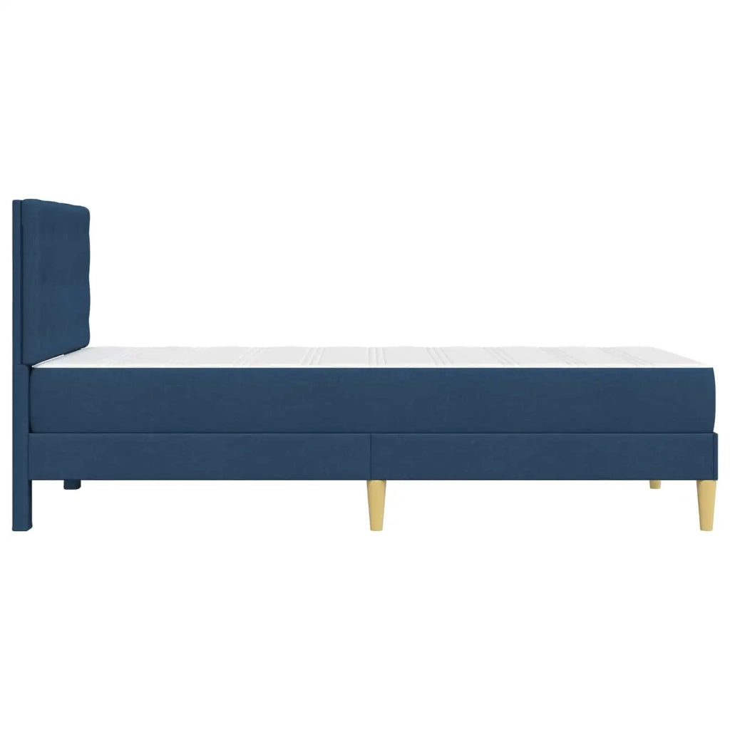 Struttura letto con materasso Blu 90 x 200 cm Tessuto