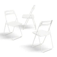 PAZZO DESIGN Sedia pieghevole Peter Bianca set da 6 sedie struttura in metallo