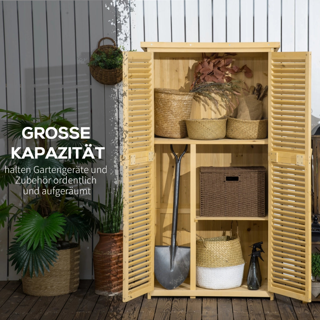 Armadio da Giardino Legno con 4 Ripiani ¨C Minimal ¨C 87x46.5x160 cm