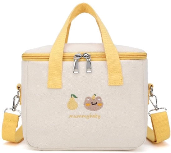 Borsa termica per picnic Borsa isolata Borsa per picnic Borsa per pranzo Borsa leggera per donne studenti bambini picnic esterno lavoro scuola gialla
