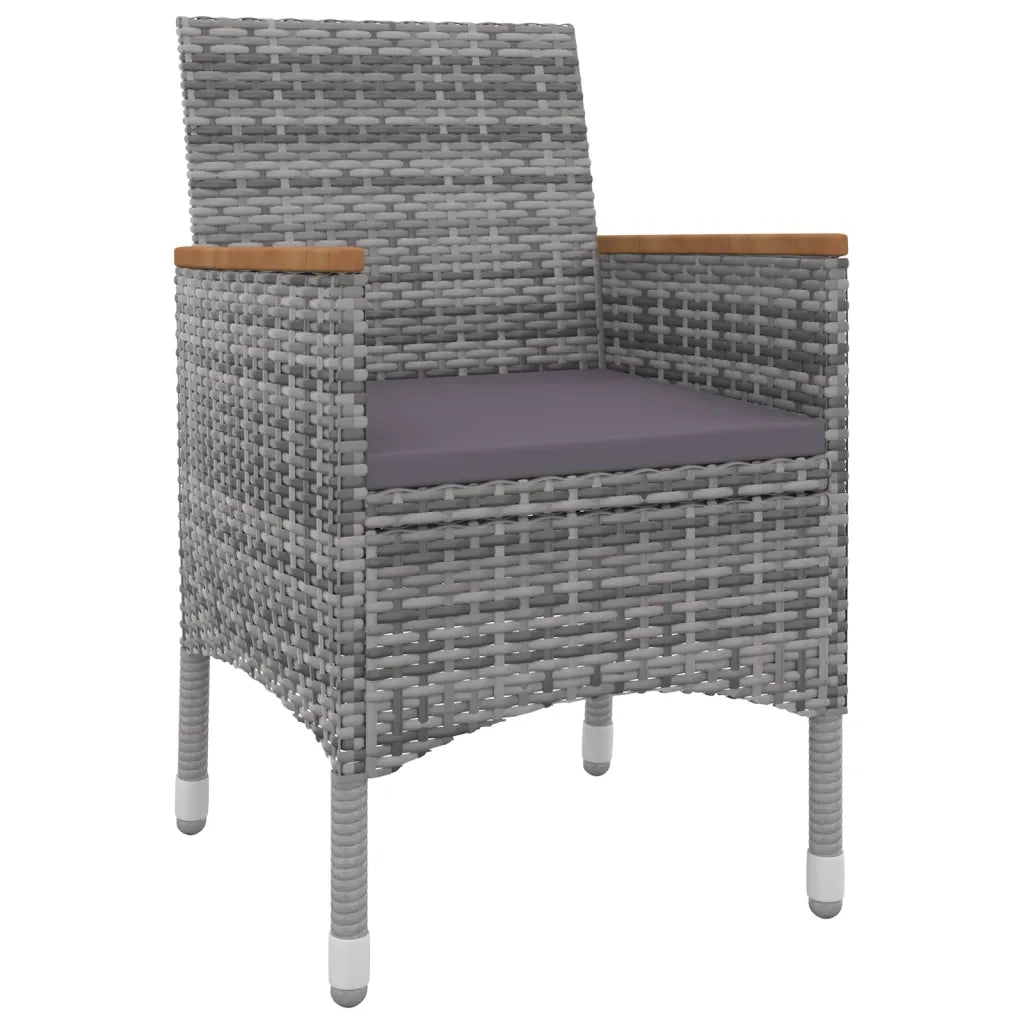 Set da Pranzo da Giardino con Cuscini 9 pz Polyrattan e Vetro cod mxl 42176