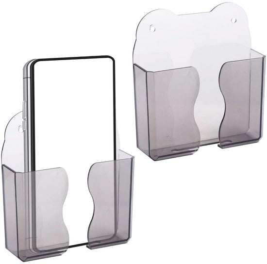 Supporto per Parete - 2x Orecchini per Telefono - Plastica - Smartphone Standard - 10,4x9,3cm - Incluso Colla/Nageli - Orecchini per Telefono