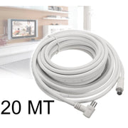 Trade Shop - Cavo Antenna Maschio Femmina 20 Metri Per Tv Spinotto Jack Maschio Femmina M/f -