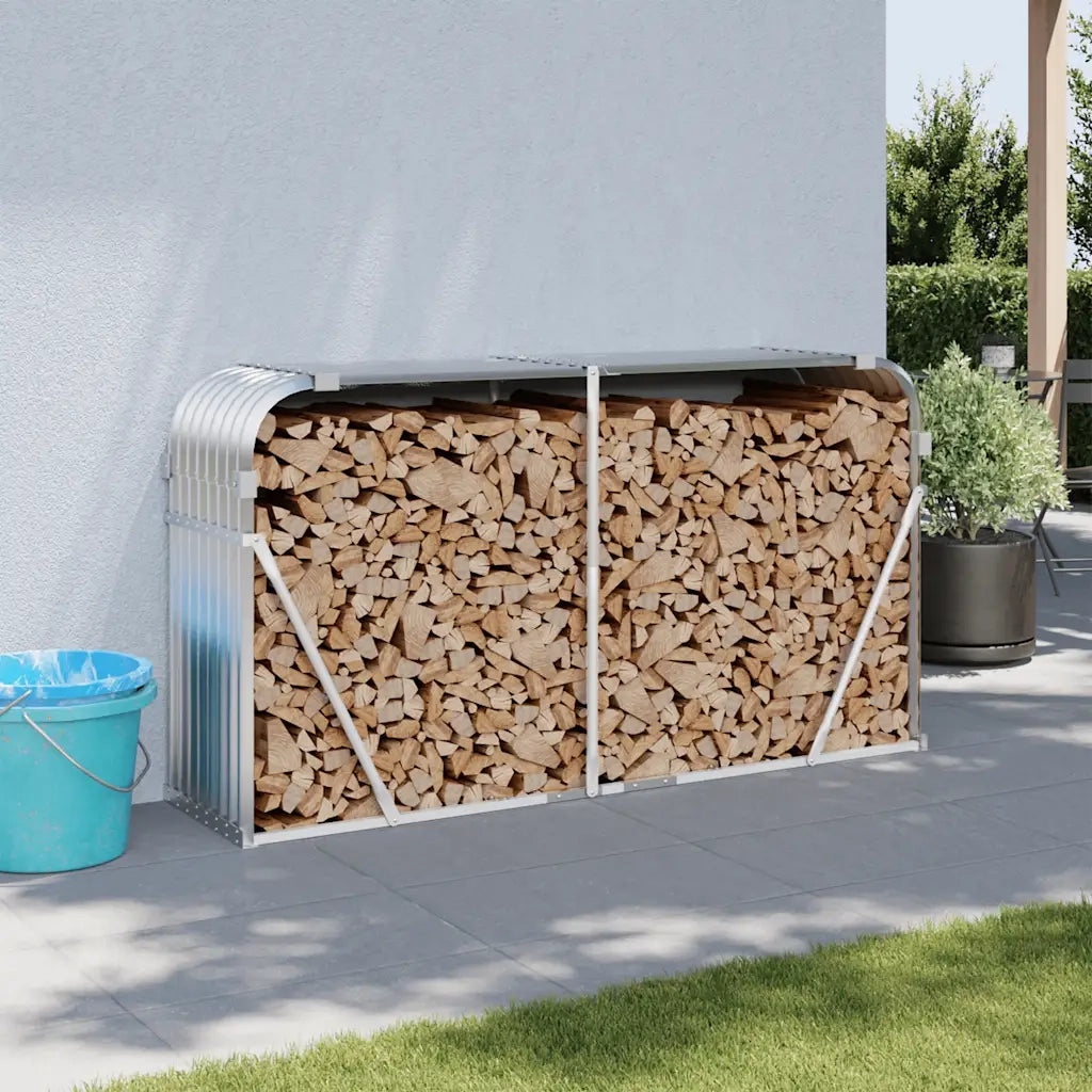 Portaceppi Argento 180x45x100 cm in Acciaio Zincatocod mxl 85146