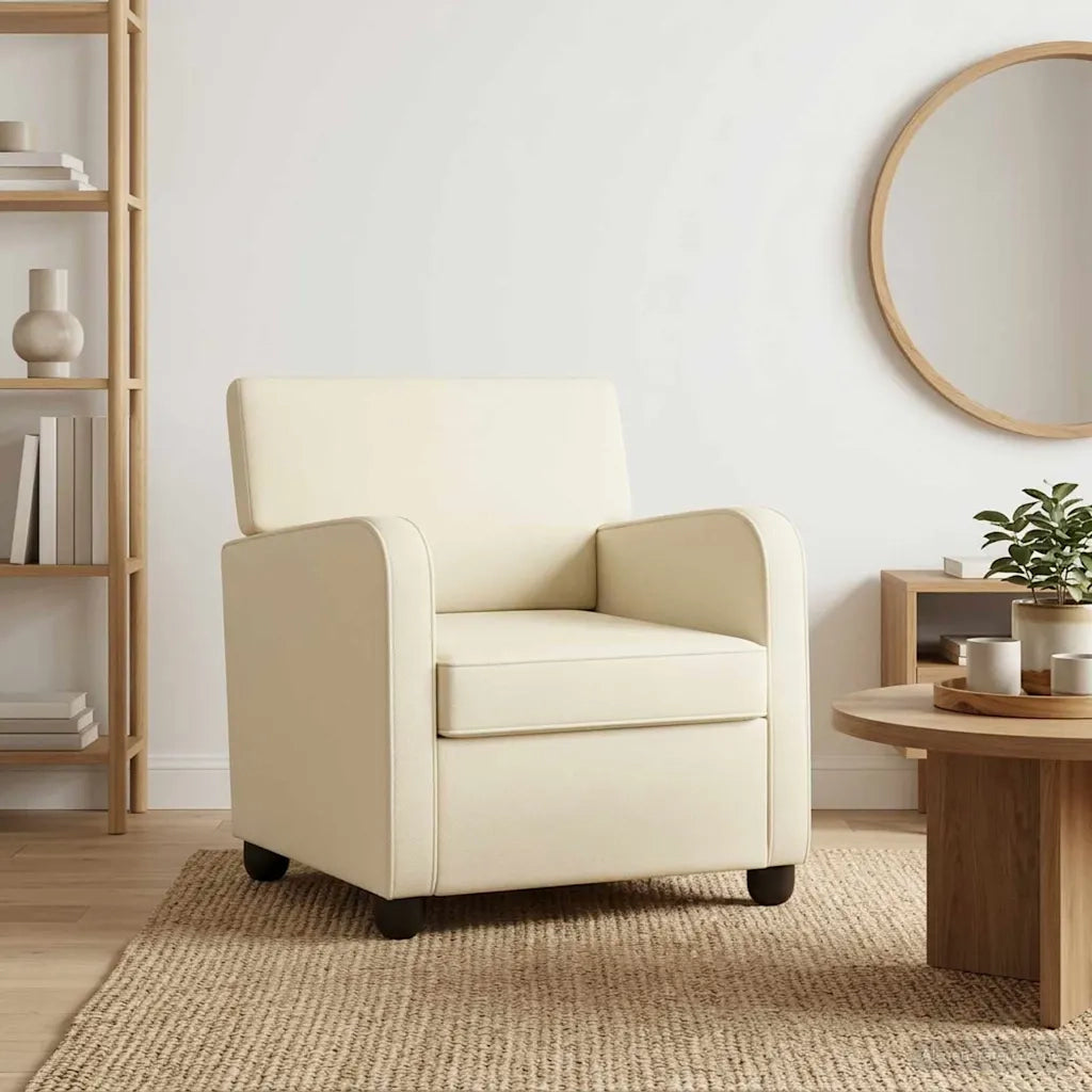 Poltrona Crema Velluto 42043447