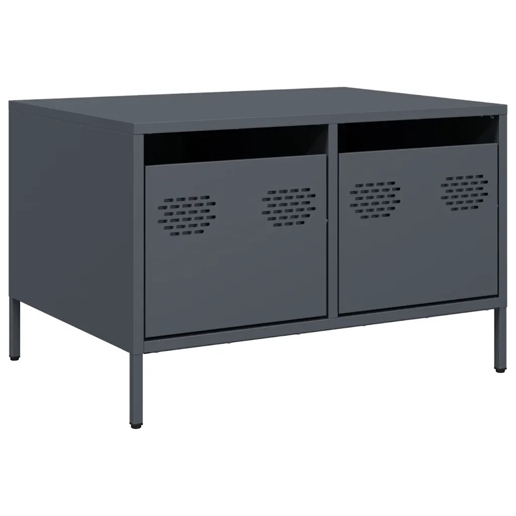 Mobile TV Antracite 68x50x43,5 cm in Acciaio Laminato a Freddo
