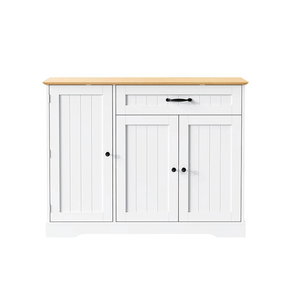 Buffet moderno elegante - Xylo - 3 porte 1 cassetto bianco naturale