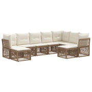 Set Divano da Giardino 9 pcs Beige polyrattan 3434442