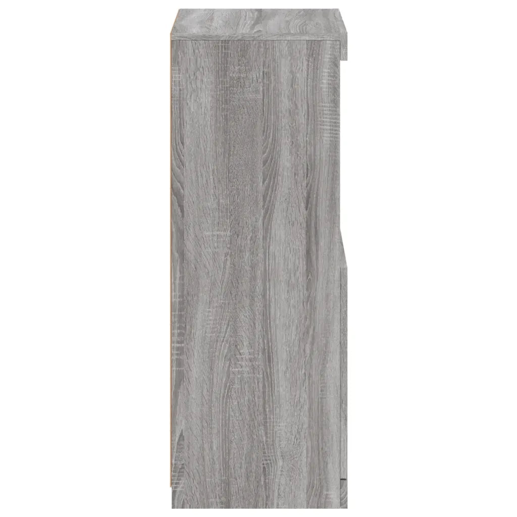 Credenza | Madia | Buffet da pranzo | Armadio da pranzo con Luci LED Grigio Sonoma 41x37x100 cm
