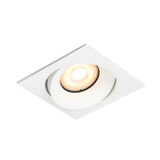 Faretto incasso quadrato bianco orientabile GU10 Italux Ponar