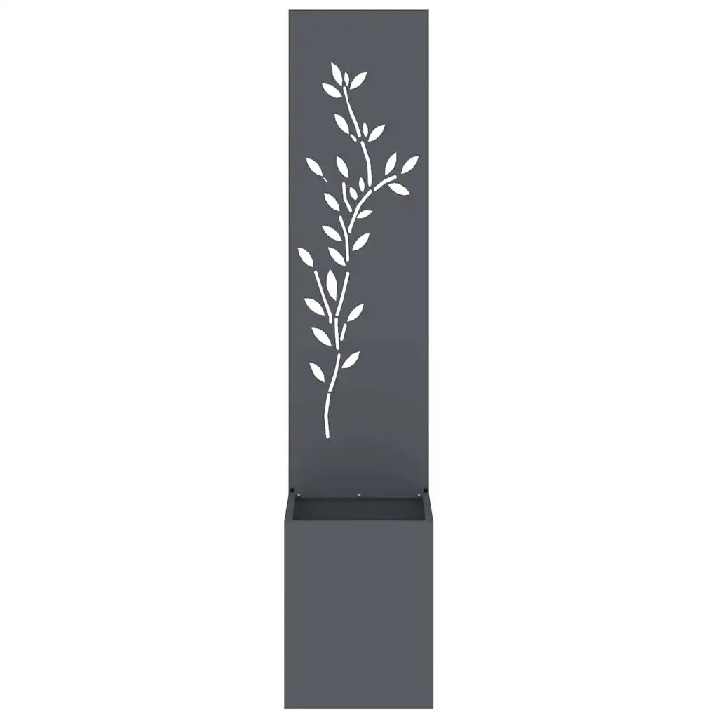 vidaXL Schermo per privacy in giardino Floreale Antracite 32 x 140 cm