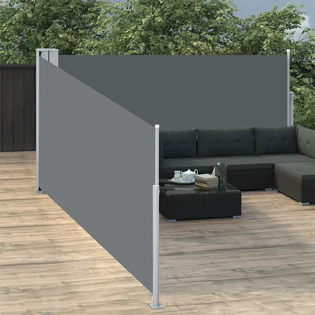 Tenda da Sole | Tenda parasole Laterale Retrattile Antracite 100x1000 cm