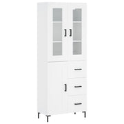 Buffet credenza cassettiera mobiletto mobile contenitore organizer cucina soggiorno salotto alto 69,5 x 34 x 180 cm legno ingegnerizzato bianco 02_0032641