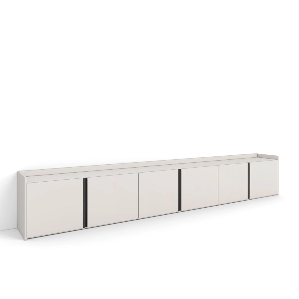 Mobile TV Soggiorno, 309x50x35 cm, Per TV fino a 80", Mobile Soggiorno, Beige
