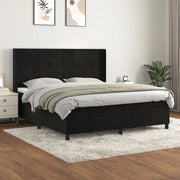 Giroletto a Molle con Materasso Nero 180x200 cm in Vellutocod mxl 98734