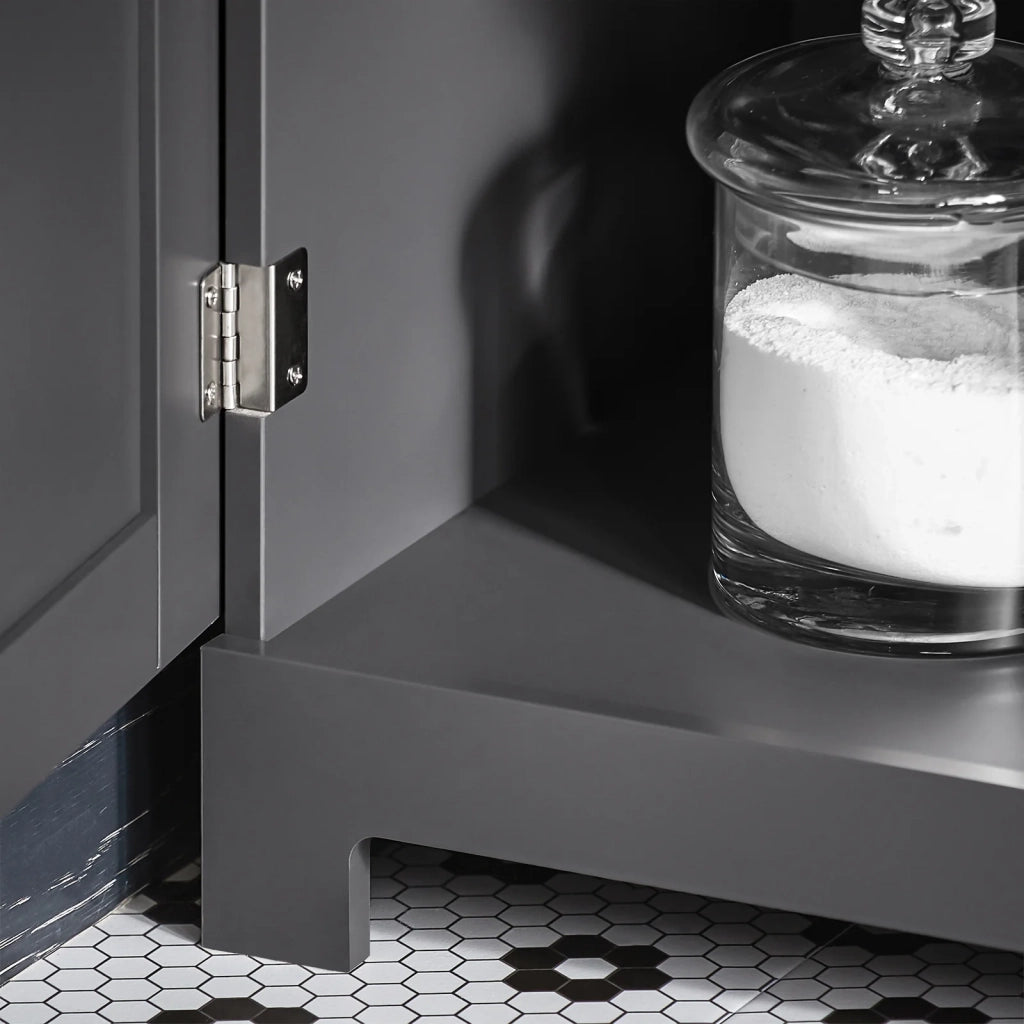 Mobile Alto Colonna Bagno salvasapzio con cassetto e armadietto L40*P35*A161cm Grigio BZR17-DG