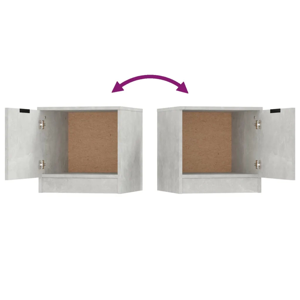 Comodini 2 pz Grigio Cemento 40x39x40 cm cod mxl 30458