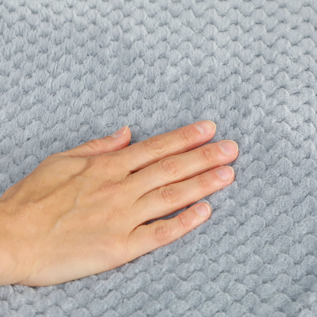 Coperta Elettrica 160x140 cm con 5 Livelli di Calore e 2 Telecomandi in Pile e Poliestere Grigio