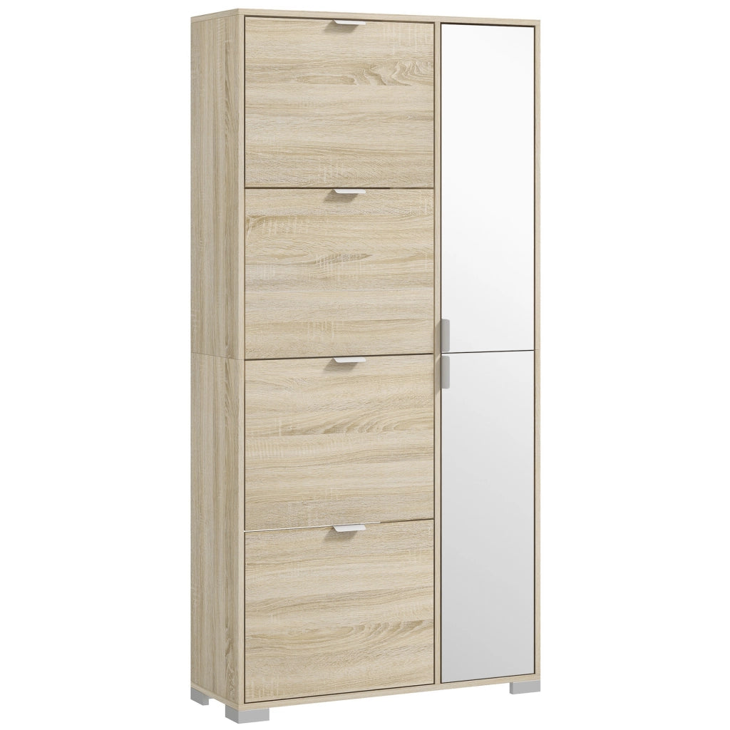 Armadio Scarpiera con Specchio ¨C Zephmum ¨C Rovere 82x30x168cm
