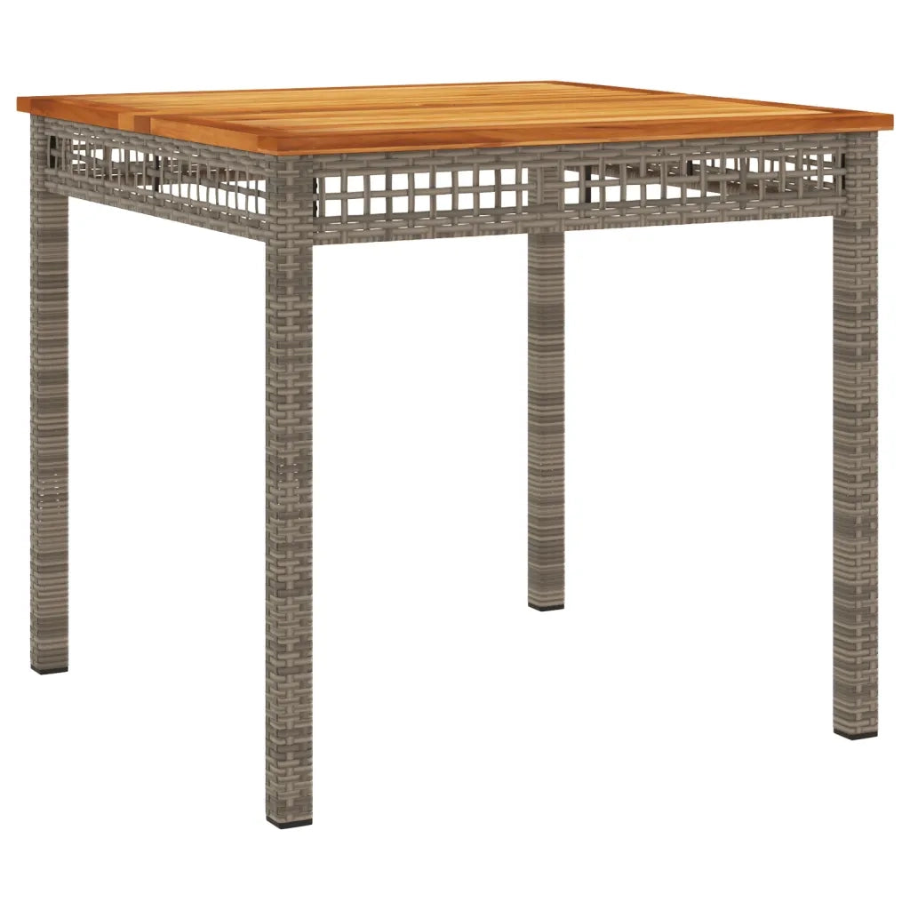Set da Pranzo da Giardino 3 pz | Set Salotto da Giardino con Cuscini in Polyrattan Grigio