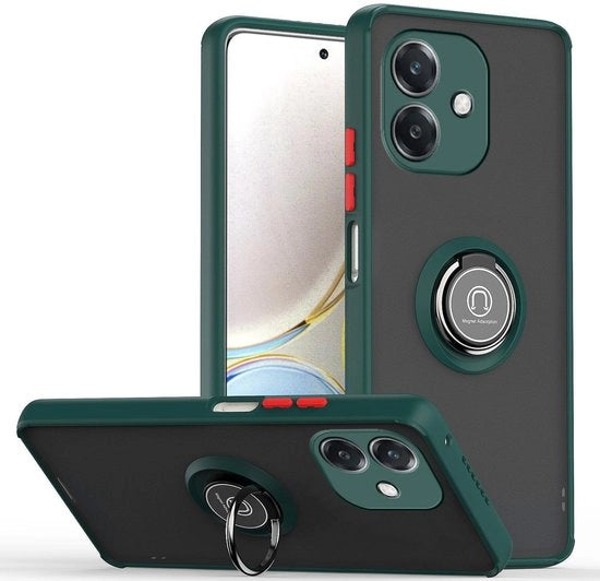 Copriphone resistente allo shock - compatibile con OPPO A40 4G - doppia protezione - materiale TPU/Hard PC - taglio preciso - supporto per il gomito - supporto per il piede di kickstand