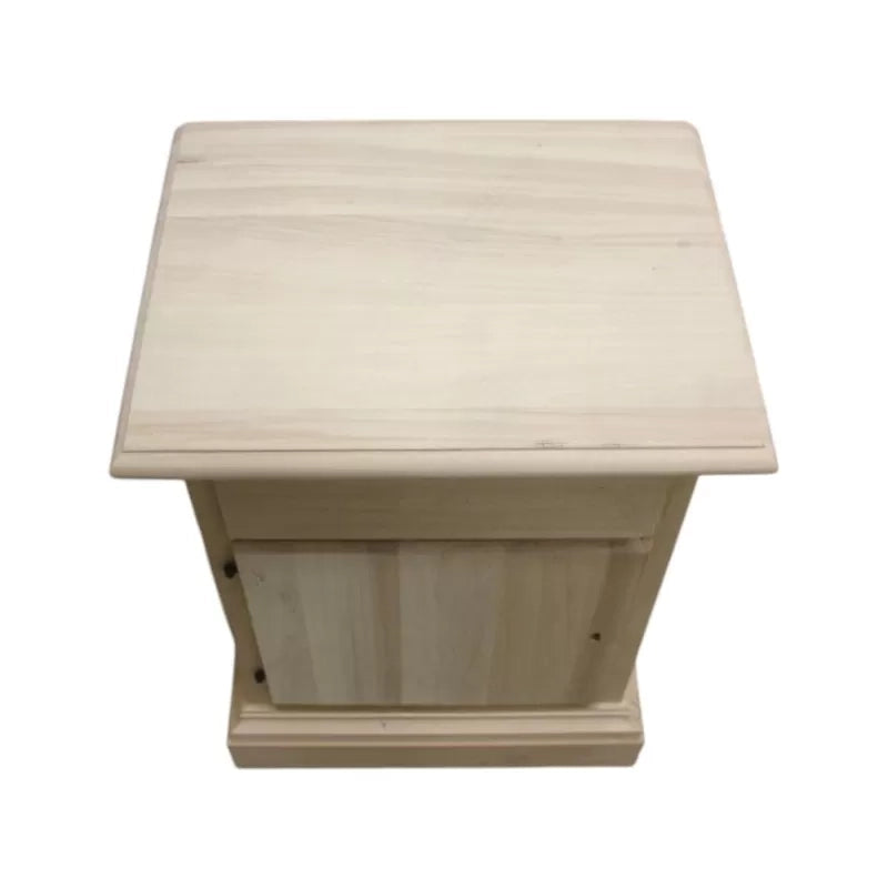 comodino classico 1 cassetto 1 porta legno grezzo 50x38x65 (463) - Mobili 2G
