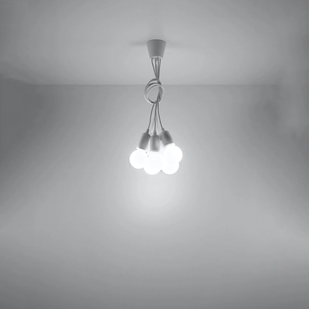 Lampadario Matero Pure Lume bianco 5 luci E27 IP20