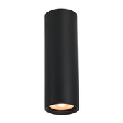 Spot soffitto moderno nero tubo tondo 17cm GU10 Italux