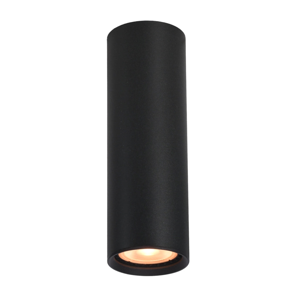 Spot soffitto moderno nero tubo tondo 17cm GU10 Italux