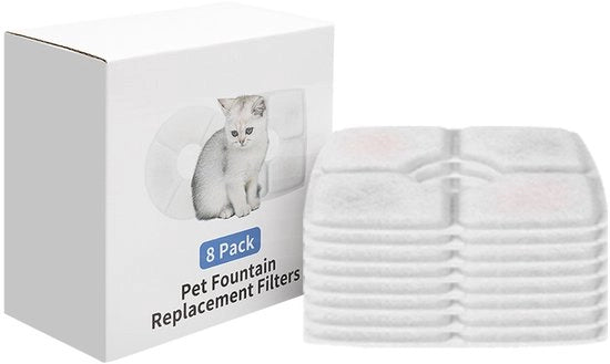 Filtro per acqua per animali domestici 8 parti, tessuto di cotone con carbone attivo e cera per purificare l'acqua