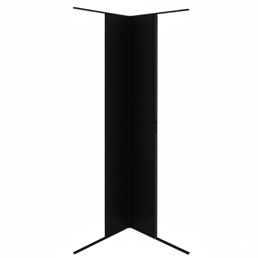 Porta a Soffietto Doccia Nero 200x60cm Campervan Motorhome Kit Impermeabile