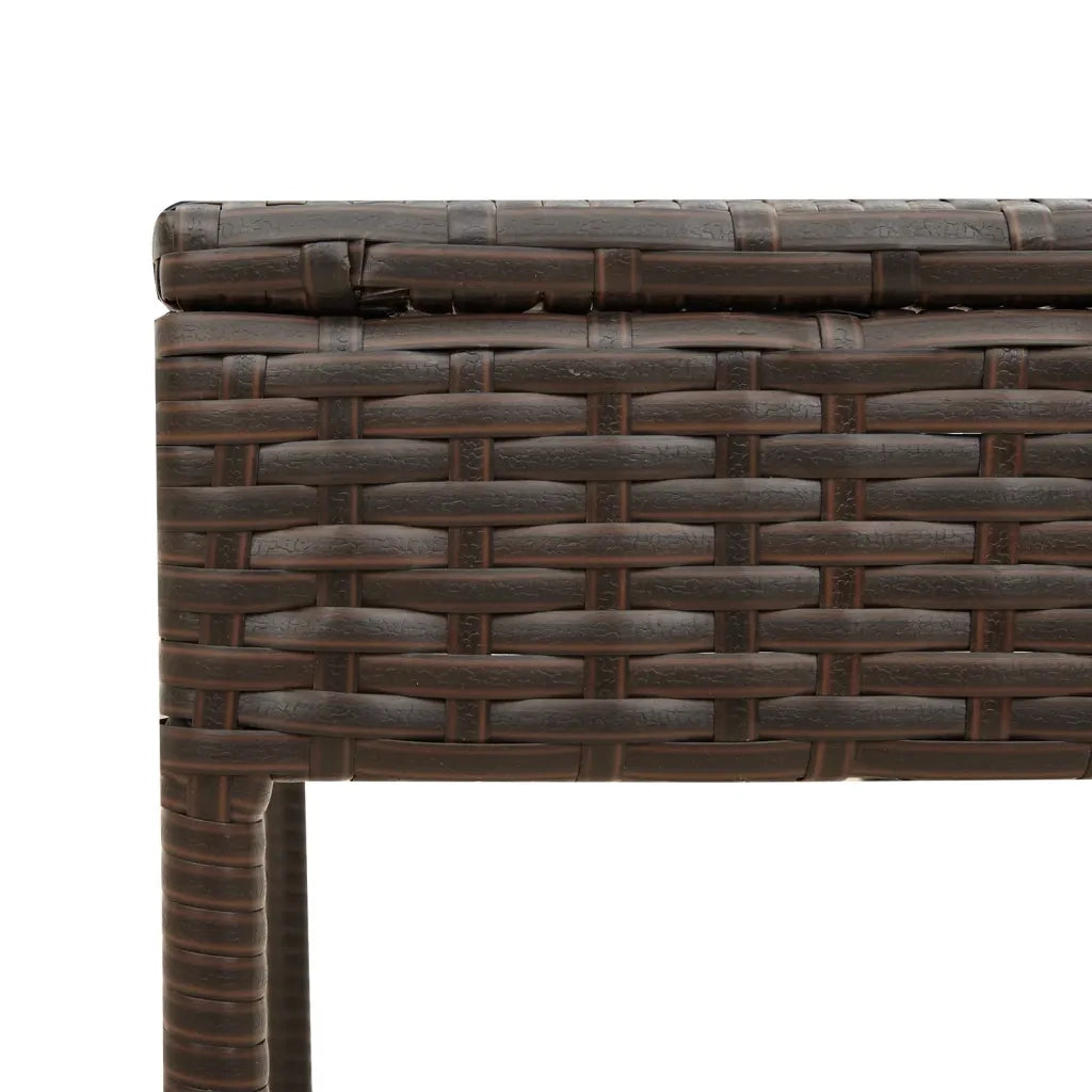 Lettini Prendisole 2 pz | Sdraio da giardino | Lettino da sole con Tavolino Marrone in Polyrattan