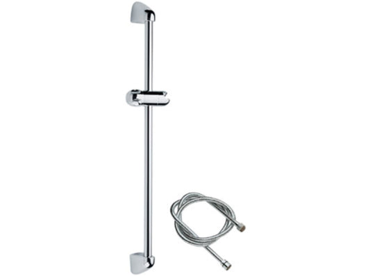 Saliscendi cromato con asta tonda