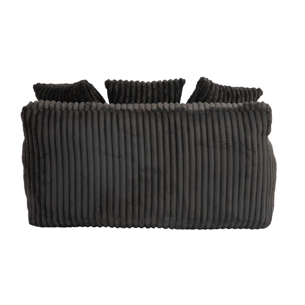 Divano Letto Singolo Cloud Couch ¨C MINIMAL ¨C Velluto a Coste Nero con Cuscini