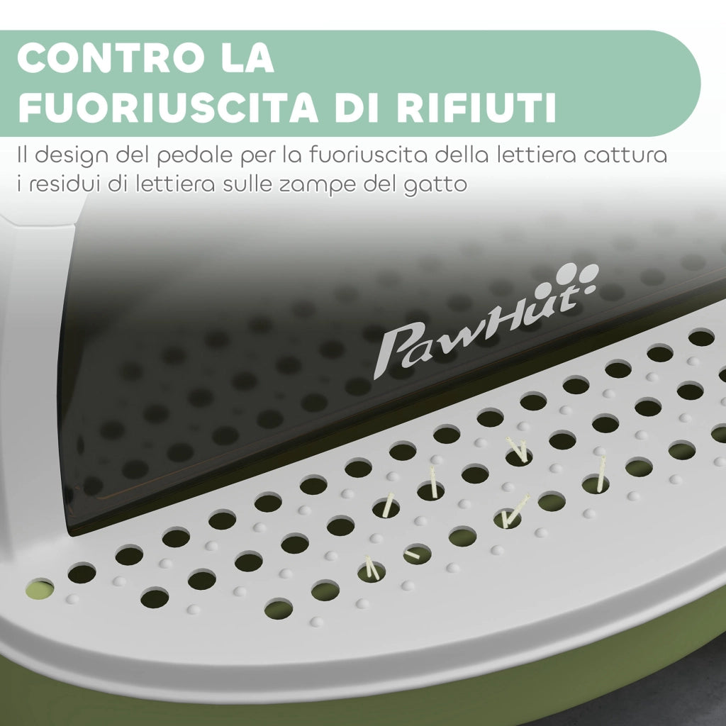 Lettiera per Gatti Chiusa con Vassoio Estraibile. Paletta e Filtro ai Carboni Attivi. Multicolore