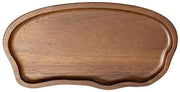 Piatto da Servire in Legno di Acacia - Impermeabile - Antiscivolo - Bordo Rondato - Resistente alle Sollecitazioni - Decorativo - Facile da Pulire