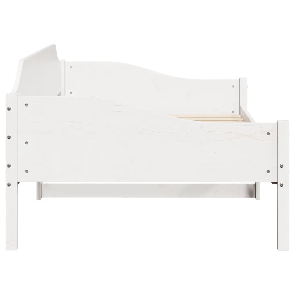 Letto senza Materasso Bianco 90x200 cm Legno Massello di Pino 850915