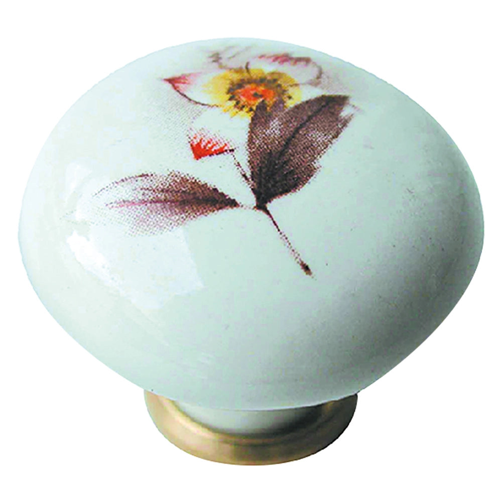 POMOLO DECORO Ã¸ 30 - N.10 bianco- 5 pezzi