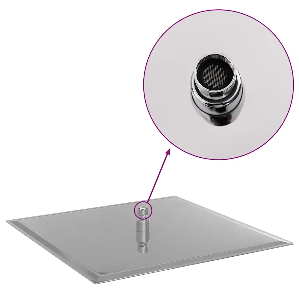 Testa Doccia a Pioggia in Acciaio Inox 304 40x40 cm Quadrata 4103915