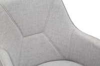 Set 2 Sedie Vicenza 58x85,5x63 cm in Tessuto Grigio/Nero