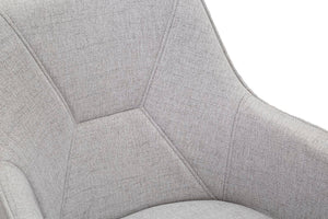 Set 2 Sedie Vicenza 58x85,5x63 cm in Tessuto Grigio/Nero