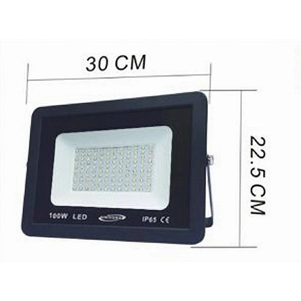 Trade Shop - Faretto Led Proiettore Da Esterno 100w Nero Ip65 Luce 6500k 4000k 3000k -