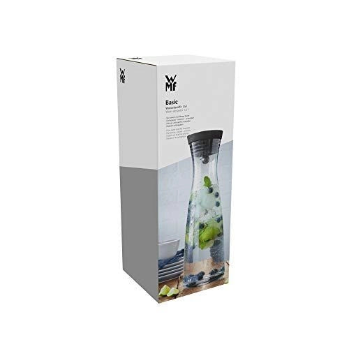 WMF 0617726040 Basic Caraffa 1,5 L con Chiusura CloseUp e Filtro Integrato colore Nero