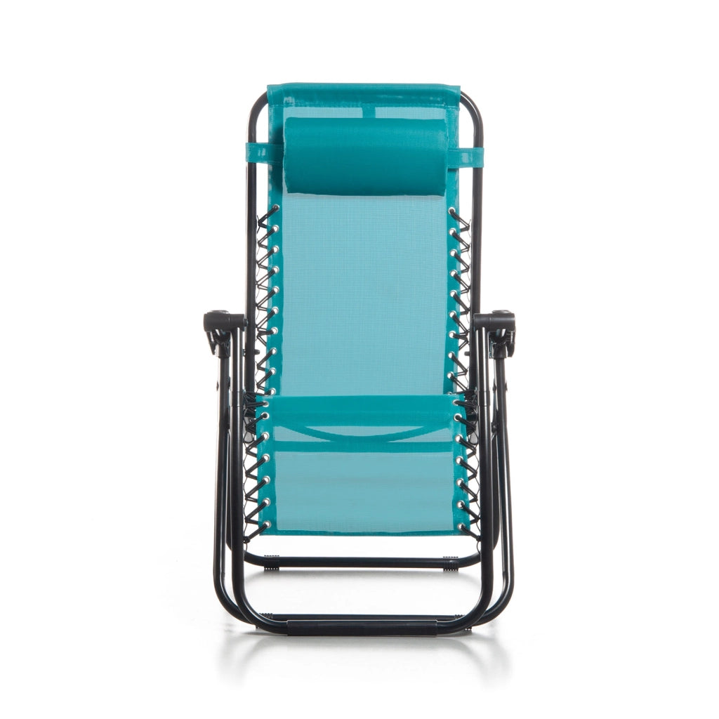 Sedia Sdraio da Giardino Gran Relax 88x65x110 cm in Textilene Verde Petrolio