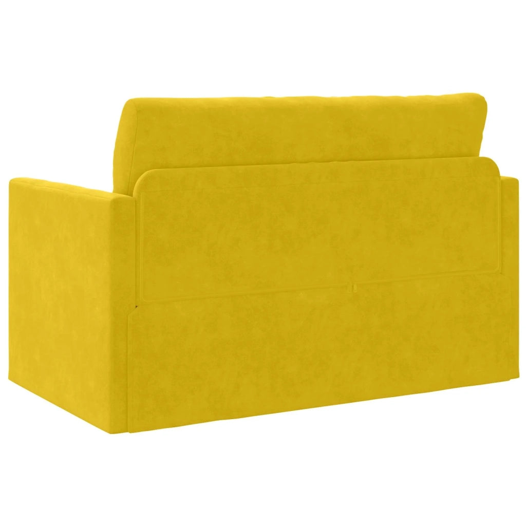 Divano letto Giallo girasole 124 x 71 x 78 cm Velluto 4106707