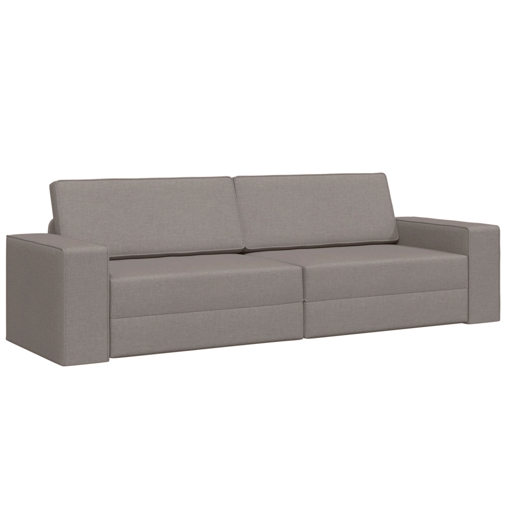 Divano Letto 2-in-1 Tortora 245x150x60.5 cm Tessuto