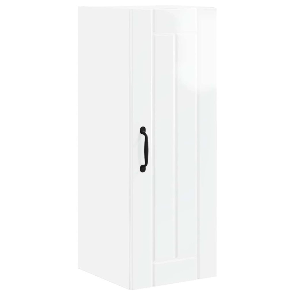 Set di 2 pensili da cucina moderni e minimalisti 30 x 31 x 80 cm realizzati in legno composito bianco lucido 02_0054032